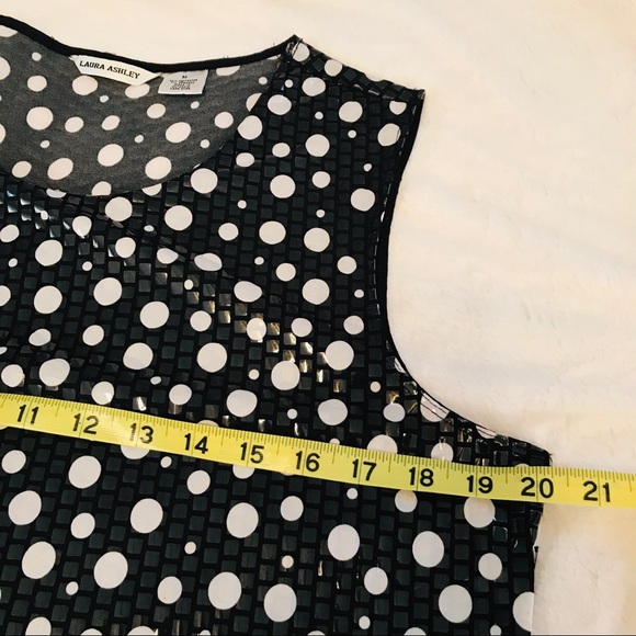 Vintage Black/White Polka Dot Top 60’s Style - Picture 7 of 8